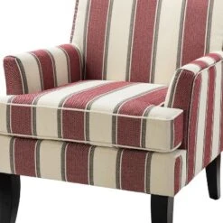 Set Of 2 Sara Upholstered Accent Arm Chair With Nail Head Trim | Karat Home-Stripe Red 22 Set Of 2 Sara Upholstered Accent Arm Chair With Nail Head Trim | Karat Home-Stripe Red -HOMCOM Shop GUEST 4fac500f 1059 4ffa 81e7 4cd08bdd348a