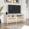 Latta TV Stand For TVs Up To 60" With Faux Rattan Ivory Oak - Room & Joy -HOMCOM Shop GUEST 4ff8e120 a824 4805 b2ca 9121a139d8e5
