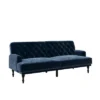 Lyla Upholstered Velvet Futon Blue - Room & Joy -HOMCOM Shop GUEST 51db4116 454f 4c80 b8fe 7f9454b50100