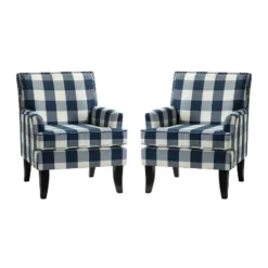 Set Of 2 Sara Upholstered Accent Arm Chair With Nail Head Trim | Karat Home-Stripe Red 32 Set Of 2 Sara Upholstered Accent Arm Chair With Nail Head Trim | Karat Home-Stripe Red -HOMCOM Shop GUEST 525fb58e 954f 48eb b4b4 9fbb5b5d3ac3