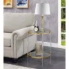 Royal Crest 2 Tier Acrylic Glass End Table Clear/Gold - Breighton Home 1 Royal Crest 2 Tier Acrylic Glass End Table Clear/Gold - Breighton Home -HOMCOM Shop GUEST 52d79676 2c3d 4d63 9a49 712c57b833cc