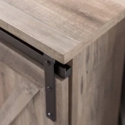 Robinson Rustic Transitional Sliding Barn Door Corner TV Stand For TVs Up To 58" - Saracina Home -HOMCOM Shop GUEST 532d90b0 fc0b 44f6 8ab1 bed1386fd216