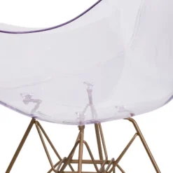 Emma And Oliver 2 Pack Transparent Side Chair With Arms And Gold Base - Accent & Side Chair -HOMCOM Shop GUEST 53410693 2fb1 4455 bc72 2b1e7a41a311