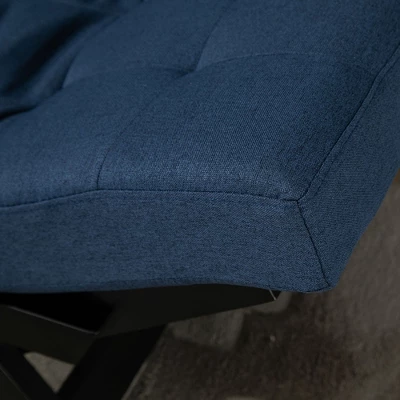 HOMCOM Single Person 3 Position Convertible Chaise Lounger Sofa Bed With 2 Large Pillows And Oak Frame 7 HOMCOM Single Person 3 Position Convertible Chaise Lounger Sofa Bed With 2 Large Pillows And Oak Frame - Image 5