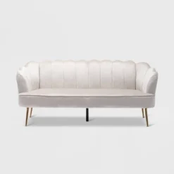 Reitz Modern Glam Velvet Channel Stitch 3 Seater Shell Sofa - Christopher Knight Home -HOMCOM Shop GUEST 5600ca45 0f90 411a 9f5a d289e2a38c6a