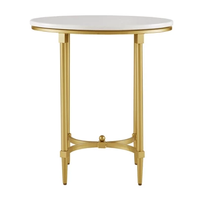 Bordeaux End Table White/Gold 5 Bordeaux End Table White/Gold - Image 3