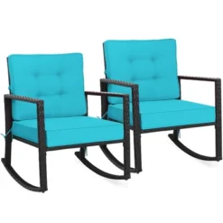 Costway 2PCS Patio Rattan Rocker Chair Outdoor Glider Rocking Chair Cushion TurquoiseRed 29 Costway 2PCS Patio Rattan Rocker Chair Outdoor Glider Rocking Chair Cushion TurquoiseRed -HOMCOM Shop GUEST 58967548 9078 4686 906f ef714687b62a