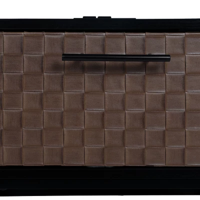 Arina Leatherette With Bands Weaving Vision End & Side Tables With Storage And Upper Layer -Maison Boucle 8 Arina Leatherette With Bands Weaving Vision End & Side Tables With Storage And Upper Layer -Maison Boucle - Image 6