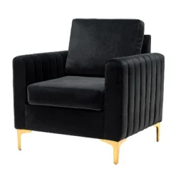 Iapygia Contemporary Tufted Wooden Upholstered Club Chair With Metal Legs For Bedroom And Living Room Club Chair | ARTFUL LIVING DESIGN 33 Iapygia Contemporary Tufted Wooden Upholstered Club Chair With Metal Legs For Bedroom And Living Room Club Chair | ARTFUL LIVING DESIGN -HOMCOM Shop GUEST 5a6ea33c 093d 4636 8aba d10ef67b7fde