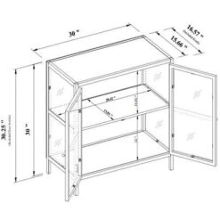 30" Crystal Cove Glass Cabinet Black - Threshold™ Designed With Studio McGee -HOMCOM Shop GUEST 5b71f51a 7630 42b5 9e09 477102ac59f6