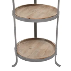 Industrial Metal Round Tiered Table Gray - Olivia & May -HOMCOM Shop GUEST 5bfdf3d3 db7e 4a2a 9d6d 4f4857a07899