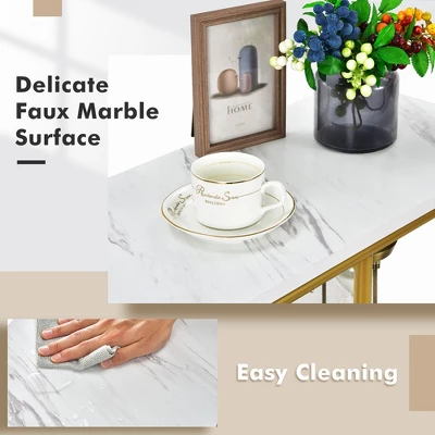 Costway 4 Tier Console Table Accent Buffet Storage Shelf Modern Steel Frame For Entrance 7 Costway 4 Tier Console Table Accent Buffet Storage Shelf Modern Steel Frame For Entrance - Image 5