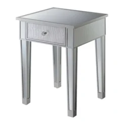 Gold Coast Mirrored End Table With Drawer - Breighton Home -HOMCOM Shop GUEST 5c6a8b67 d280 400d ba2a 7244e7fbde5a