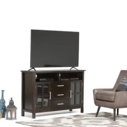 Waterloo Tall TV Stand For TVs Up To 55" Hickory Brown - WyndenHall