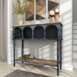 Farmhouse Wood Console Table Black - Olivia & May -HOMCOM Shop GUEST 5d331aef 147b 4443 823a 1df7ff18ffbb