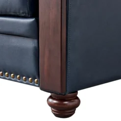 Eulalia Transitional Leather 82"Wide Sofa With Rolled Arms And Solid Wood Legs | ARTFUL LIVING DESIGN -HOMCOM Shop GUEST 5da9f5f5 ee51 4759 9a9a f32e6f77ac05