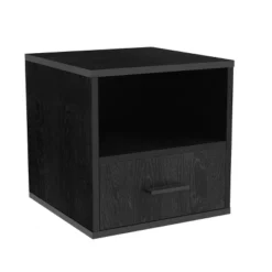 Hastings Home End Table, Stackable Modular Cube With Drawer, Black 15 Hastings Home End Table, Stackable Modular Cube With Drawer, Black -HOMCOM Shop GUEST 5df44a64 747c 472e afb0 0878c1a6185c
