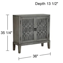 55 Downing Street Elias 36" Wide Gray Wood 2-Shelf Cabinet -HOMCOM Shop GUEST 5e2cb425 2c8b 4679 943a d55986e628a0