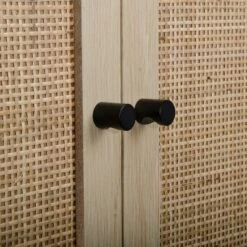 Arina Natural Rattan 2 Door High Accent Cabinet With Adjustable Shelf - Maison Boucle -HOMCOM Shop GUEST 5ecda80a 4d16 4bef 963c eb7a85057309