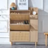 Modern Simple Rattan Shoe Cabinet With 4 Drawers And 1 Door, Natural - ModernLuxe -HOMCOM Shop GUEST 60af9a32 8746 4bfd 8de7 5ce3b5b2294d