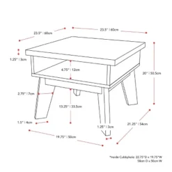 Hollywood Side Table Dark Gray - CorLiving -HOMCOM Shop GUEST 60cdfa96 ede6 4d80 9fac 8770a40d7e37