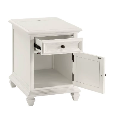 Charlestown Storage End Table With USB White - Steve Silver Co. 5 Charlestown Storage End Table With USB White - Steve Silver Co. - Image 3