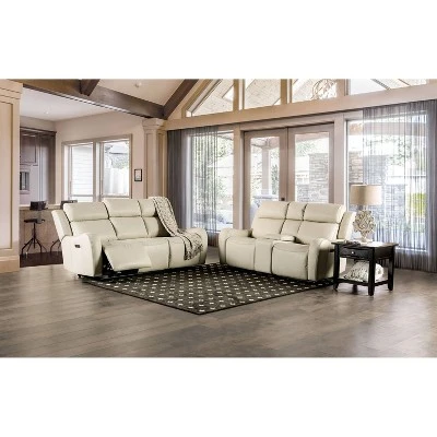 Morada Powered Faux Leather Recliner Sofa - HOMES: Inside + Out 4 Morada Powered Faux Leather Recliner Sofa - HOMES: Inside + Out - Image 2