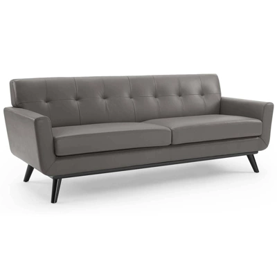 Engage Top-Grain Leather Lounge Living Room Sofa - Modway 3 Engage Top-Grain Leather Lounge Living Room Sofa - Modway