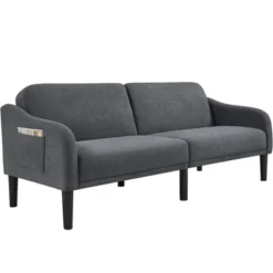 Yaheetech Upholstered Convertible Sofa Bed Futon With Adjustable Split Back -HOMCOM Shop GUEST 62457de5 fef4 4972 8b5d d0fbe2dbe432