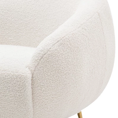 Modern Accent Chair, Teddy Short Plush Particle Velvet Armchair With Ottoman-ModernLuxe 8 Modern Accent Chair, Teddy Short Plush Particle Velvet Armchair With Ottoman-ModernLuxe - Image 6