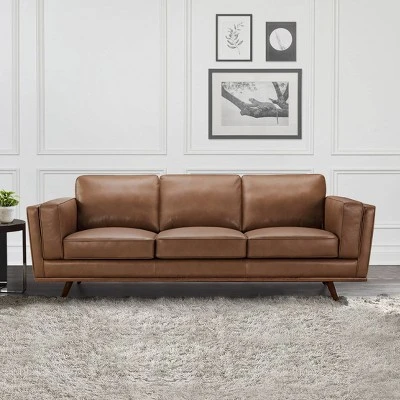Taverly Leather Sofa - Abbyson Living 2 Taverly Leather Sofa - Abbyson Living