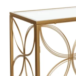 Contemporary Metal Console Table Gold - Olivia & May -HOMCOM Shop GUEST 633396c6 52ac 4f20 8c12 241670b5ff58