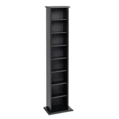 Slim Multimedia Storage Tower Black - Prepac