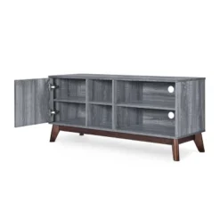 Rattler Mid-Century Modern TV Stand With Storage For TVs Up To 43" - Christopher Knight Home -HOMCOM Shop GUEST 63a7b19d 4274 439d abb1 186f1ef61d8e