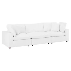 Commix Down Filled Overstuffed Vegan Leather 3-Seater Sofa - Modway -HOMCOM Shop GUEST 63cb11e1 2641 48b3 91cd 4efb19e02cef