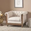 Castalia Chesterfield Tufted Fabric Club Chair With Nailhead Trim - Christopher Knight Home 1 Castalia Chesterfield Tufted Fabric Club Chair With Nailhead Trim - Christopher Knight Home -HOMCOM Shop GUEST 644c9596 8c55 406e 861f 483e50baa01e
