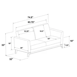 Middlefield Wood Base Sofa - Threshold™ -HOMCOM Shop GUEST 649c5856 6288 4bbb bed8 c0723d8359d6