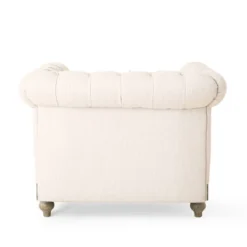 Castalia Chesterfield Tufted Fabric Club Chair With Nailhead Trim - Christopher Knight Home -HOMCOM Shop GUEST 64bc1f89 6dad 4002 93d1 0d21010a65c9