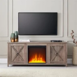 Gray Oak TV Stand With Crystal Fireplace Insert - Henn&Hart 13 Gray Oak TV Stand With Crystal Fireplace Insert - Henn&Hart -HOMCOM Shop GUEST 64c1b477 f9f6 4606 9c46 0894a9e92ed5