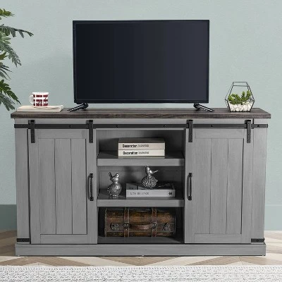 Sliding Doors TV Stand For TVs Up To 60" - Home Essentials 8 Sliding Doors TV Stand For TVs Up To 60" - Home Essentials - Image 6