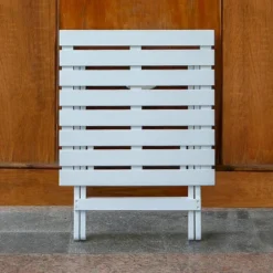 Merry Products Authentic Acacia Hardwood Compact Flat Folding Adirondack Slatted Side Table Outdoor Patio Furniture, White 7 Merry Products Authentic Acacia Hardwood Compact Flat Folding Adirondack Slatted Side Table Outdoor Patio Furniture, White -HOMCOM Shop GUEST 676977de 82ad 4d6a 953d f9658b284960