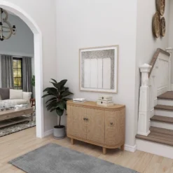 Traditional Carved Wood Curved Cabinet Brown - Olivia & May -HOMCOM Shop GUEST 676f429d bb32 475c a65a 3cdb94585896