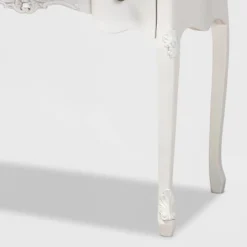 Sophie Small 3 Drawer Wood Console Table White/Brown - Baxton Studio -HOMCOM Shop GUEST 684244f7 2c29 45b2 b3d0 7e66fcd03e1a