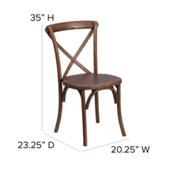 Merrick Lane Davisburg Stackable Wooden Cross Back Bistro Dining Chair -HOMCOM Shop GUEST 68689e5f 13f6 4a5f adc6 bf51d3012d9b