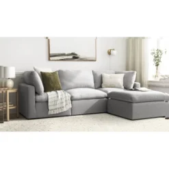 4pc Allandale Modular Sectional Sofa Set Gray - Thresholdâ˘
