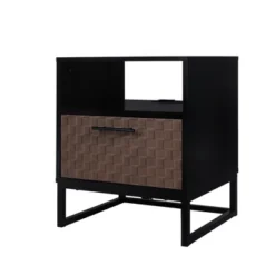Arina Leatherette With Bands Weaving Vision End & Side Tables With Storage And Upper Layer -Maison Boucle 14 Arina Leatherette With Bands Weaving Vision End & Side Tables With Storage And Upper Layer -Maison Boucle -HOMCOM Shop GUEST 69db5f44 90ba 4773 87f9 5881542dfbbd