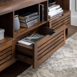 Visconti Boho Slat Door Storage Console TV Stand For TVs Up To 80" - Saracina Home 18 Visconti Boho Slat Door Storage Console TV Stand For TVs Up To 80" - Saracina Home -HOMCOM Shop GUEST 69fe6f96 3b4b 497c 954b de6fbc23a007