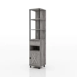 2pc Clander TV Stand And Bookcase Tower Set Vintage Gray Oak - HOMES: Inside + Out 30 2pc Clander TV Stand And Bookcase Tower Set Vintage Gray Oak - HOMES: Inside + Out -HOMCOM Shop GUEST 6a34b015 bfd5 4dfb b809 2d2007b11e34