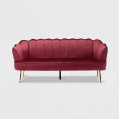 Reitz Modern Glam Velvet Channel Stitch 3 Seater Shell Sofa - Christopher Knight Home -HOMCOM Shop GUEST 6afc1001 3131 4a74 a86c 7037caa91121