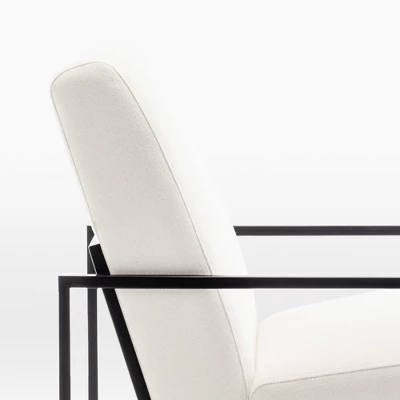 ELuxury Modern Metal Arm Accent Chair, Set Of 2 4 ELuxury Modern Metal Arm Accent Chair, Set Of 2 - Image 2